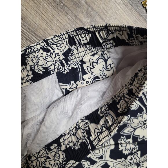Amazon Essentials Men's Swim Trunks XL Navy Folk Floral Mesh Lining Quick Dry - Picture 6 of 8
